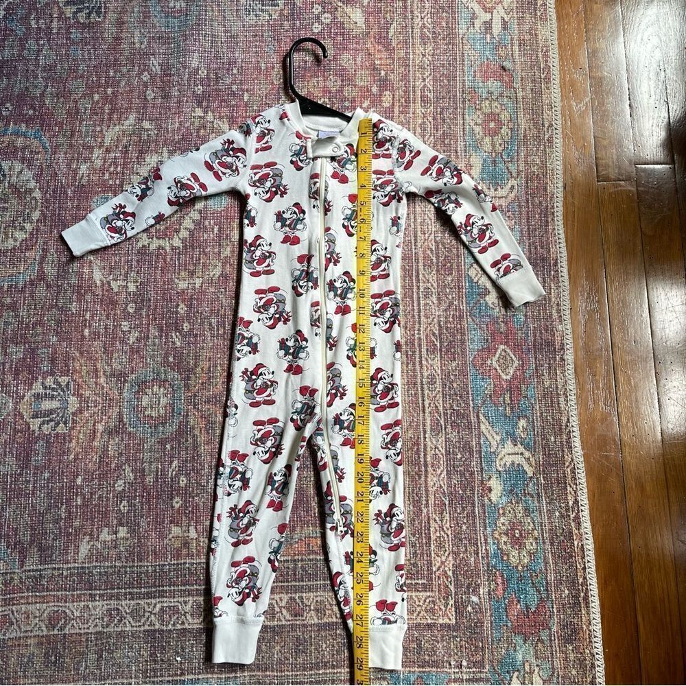 Hanna Andersson x Disney Mickey Mouse Christmas Santa Print One Piece Pajama 3T - Picture 6 of 8